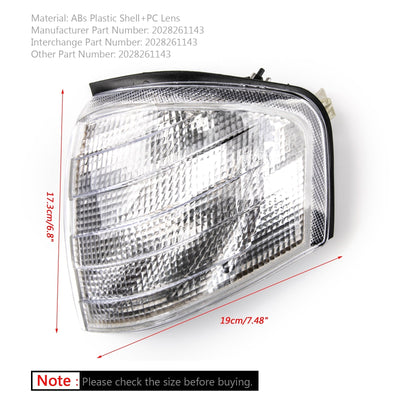 Feu d'angle gauche clignotant Mercedes Classe C W202 1994-2000 - vue arrière - Becquet Voiture