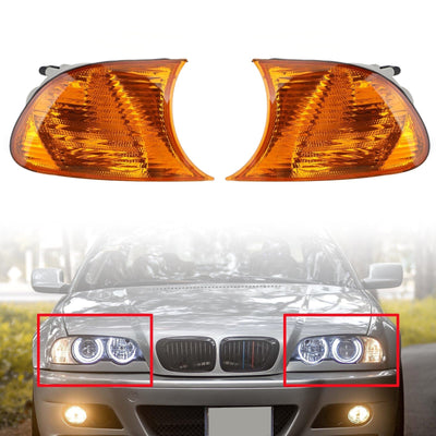 Feu d'angle latéral Gauche BMW E46 Coupé Ambre - vue de face - Becquet Voiture