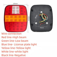 Feu LED Multifonction Plaque Immatriculation 12V 24V Remorque - vue arrière - Becquet Voiture