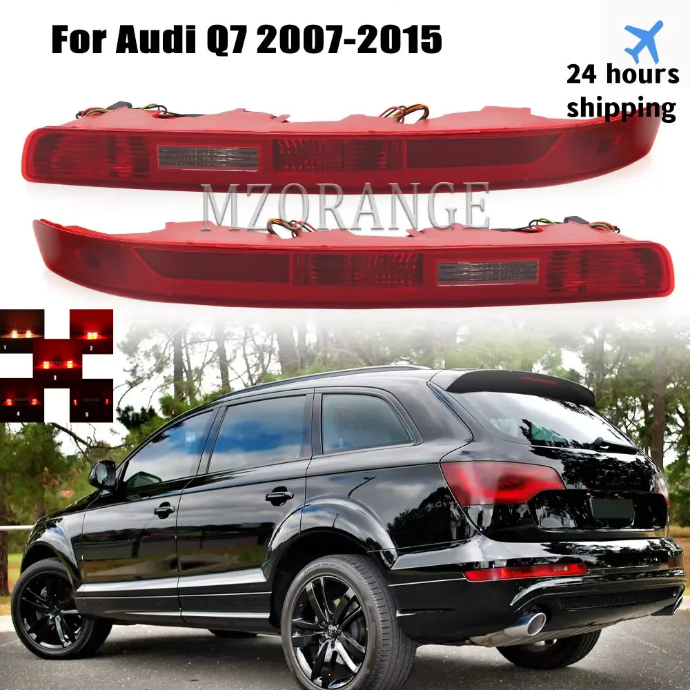 Feu Pare-Choc Arrière LED Audi Q7 Réflecteur Stop - vue de face - Becquet Voiture