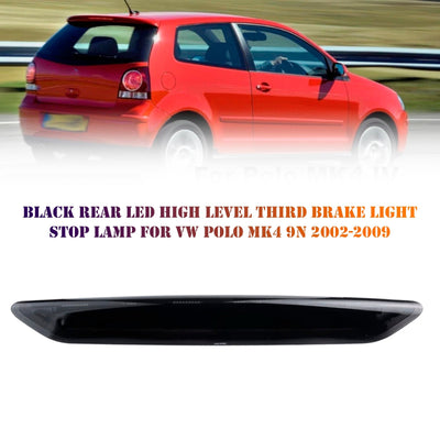 Feu Stop Arrière Haut Noir LED pour VW Polo MK4 9N 2002-2009 - installé sur véhicule - Becquet Voiture