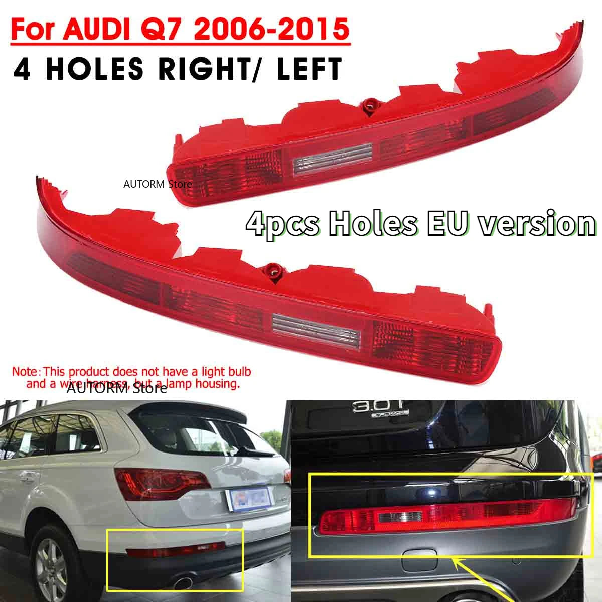 Feu Stop Arrière LED Audi Q7 2009-2015 Version UE - vue de face - Becquet Voiture