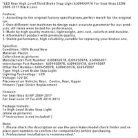 High-Level LED Rear Stop Light Seat Leon 3-Door Facelift - rear view 2 - Becquet Voiture