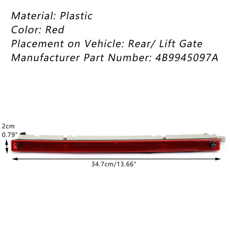 Feu Stop Central Haut Niveau Pour Audi A6 Allroad Quattro 4B9945097A Rouge - vue arrière - Becquet Voiture
