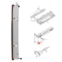 Feu Stop Central Haut Niveau Pour Audi A6 Allroad Quattro 4B9945097A Rouge - vue de trois-quarts - Becquet Voiture