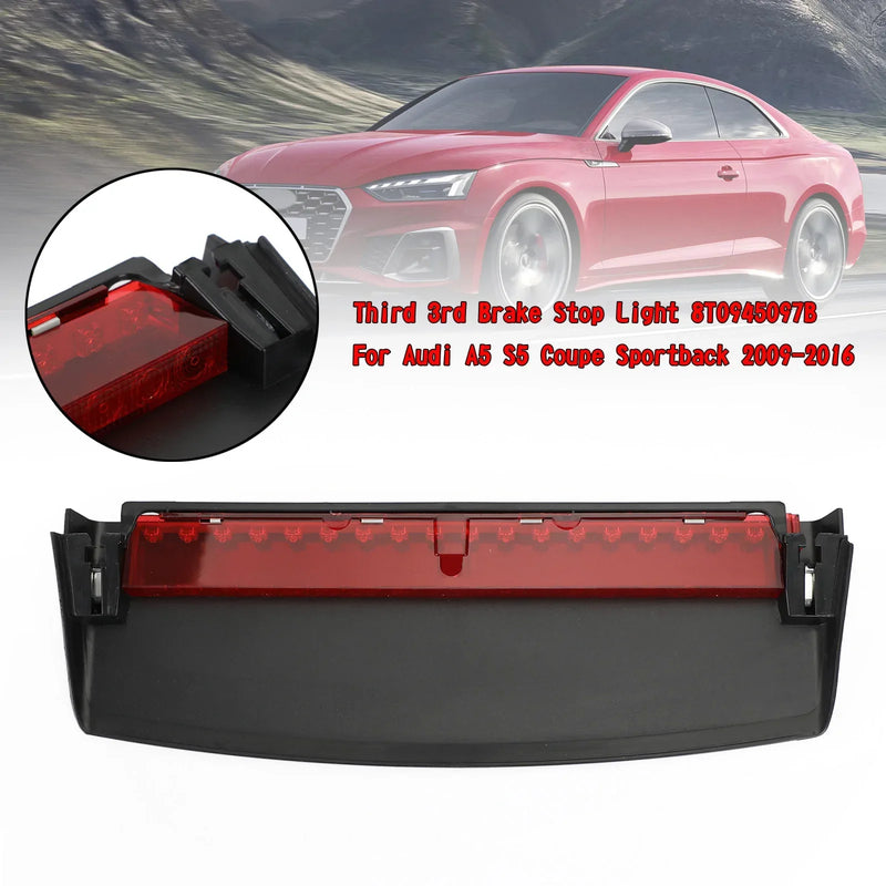 Feu Stop Central LED 8T0945097B pour Audi A5 S5 Sportback - vue arrière - Becquet Voiture