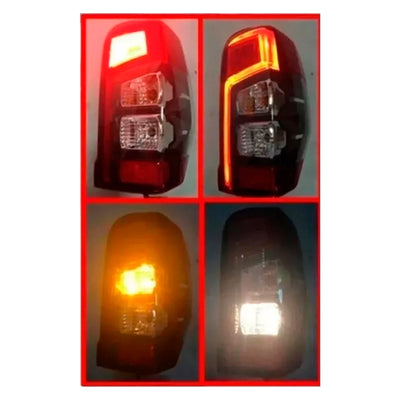 Feu Stop LED H11 Rouge Mitsubishi L200 Triton 2019-2023 - vue de dessus - Becquet Voiture