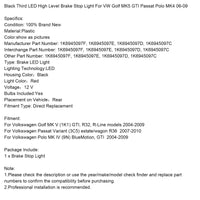 LED-Bremsleuchte Schwarz Oberes Niveau VW Golf MK5 GTI Passat Polo - Seitenansicht 2 - Becquet Voiture