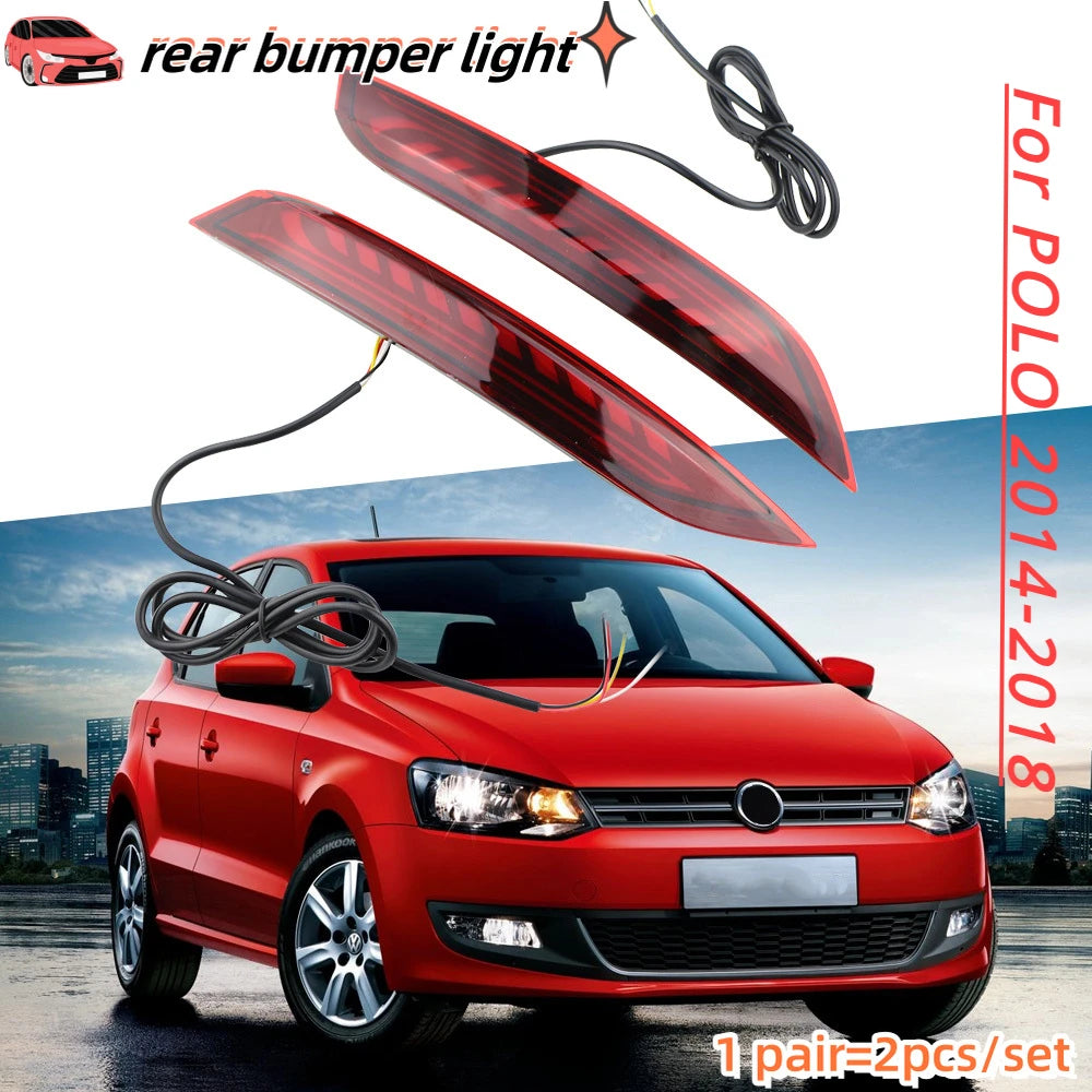 Feux Antibrouillard Arrière 3-en-1 VW Polo 2014-2018 - vue de face - Becquet Voiture