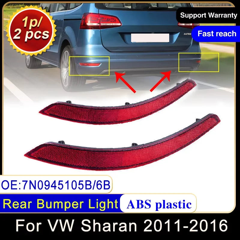 Feux Antibrouillard Arrière Réflecteur VW Sharan 2011-2016 - vue de face - Becquet Voiture