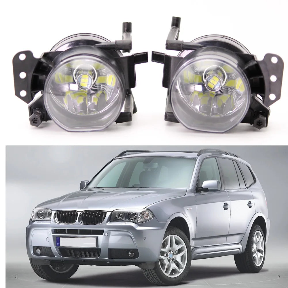 Feux Antibrouillard LED BMW X3 E83 2004-2007 - vue de face - Becquet Voiture