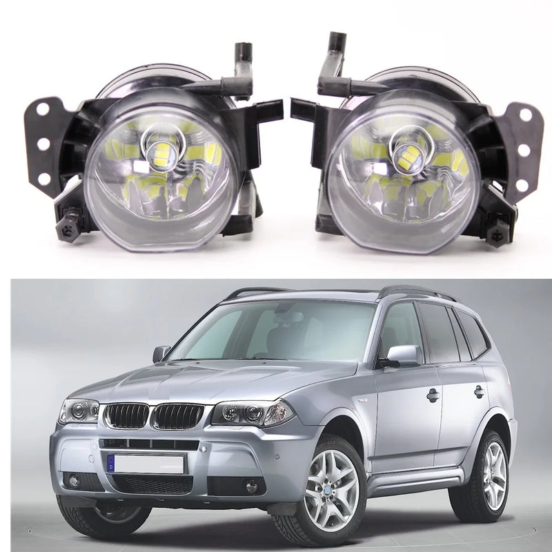 Feux Antibrouillard LED BMW X3 E83 2004-2007 - vue de face - Becquet Voiture