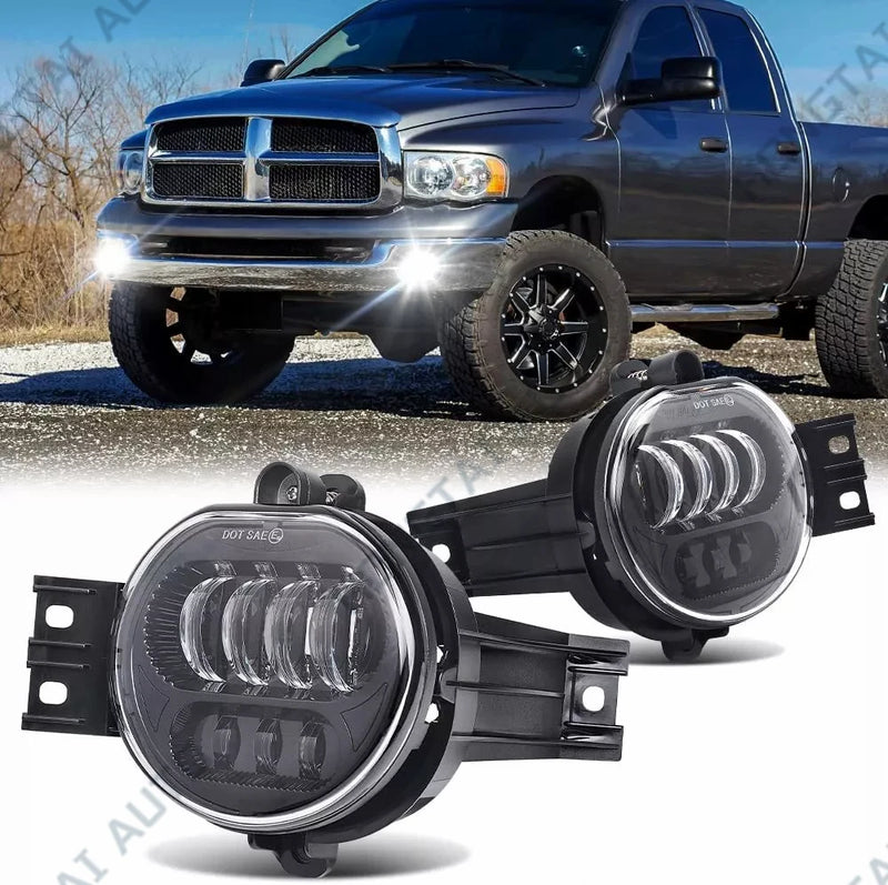 Feux Antibrouillard LED Dodge Ram 1500 2002-2008 Paire - détail du montage - Becquet Voiture