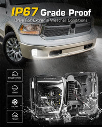 Feux Antibrouillard LED Dodge Ram 1500 2013-2022 DRL Diurne - installé sur véhicule - Becquet Voiture