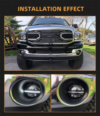 Feux Antibrouillard LED Dodge Ram 1500 2500 3500 Durango (2002-2008) - vue de profil - Becquet Voiture