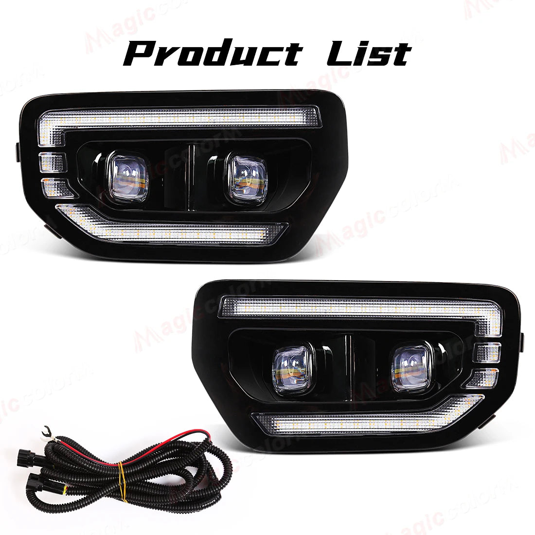 Feux Antibrouillard LED Ford Ranger T9 Tremor (2023-2024) DRL - détail du montage - Becquet Voiture