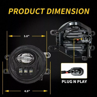 Feux Antibrouillard LED Jeep Renegade 2015-2018 Lentille - vue arrière - Becquet Voiture