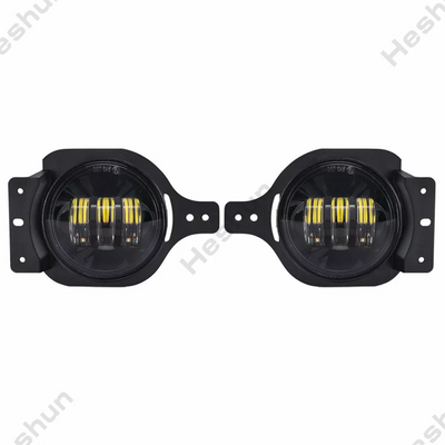 Feux Antibrouillard LED Jeep Wrangler JL Rubicon - détail du montage - Becquet Voiture