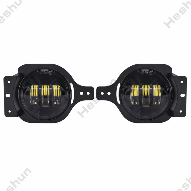 Feux Antibrouillard LED Jeep Wrangler JL Rubicon - détail du montage - Becquet Voiture