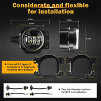 Feux Antibrouillard LED Jeep Wrangler JL Rubicon - packshot studio - Becquet Voiture