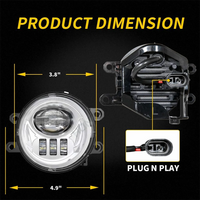 Feux Antibrouillard LED Toyota Tacoma 4Runner Tundra - installé sur véhicule - Becquet Voiture