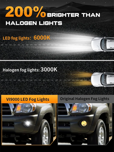 Feux Antibrouillard LED Toyota Tundra Sequoia Tacoma Solara - vue de trois-quarts - Becquet Voiture