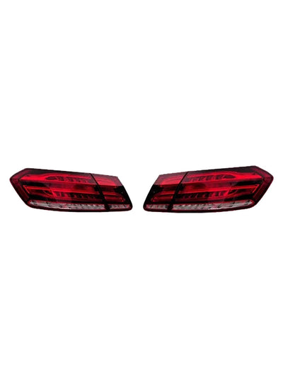 Feux arrière à LED (4 pièces) pour Mercedes-Benz Classe E W212 Berline restylée (2013-2015) - vue arrière - Becquet Voiture