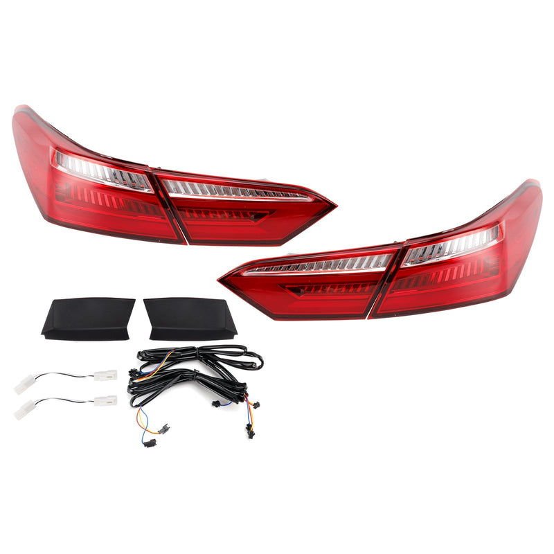 Feux arrière à LED rouges Toyota Camry Berline 2016-2021 - installé sur véhicule - Becquet Voiture