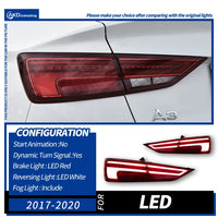LED-Rückleuchten Audi A3 8V Limousine Dynamische Blinker - Draufsicht - Becquet Voiture
