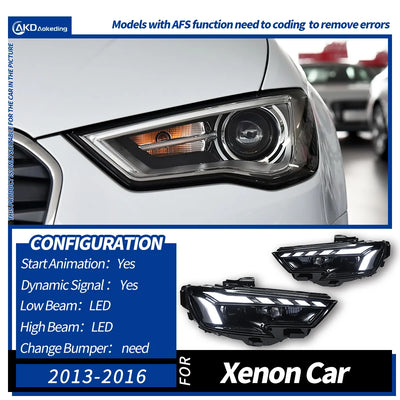 Feux Arrière LED Audi A3 S3 8V 2013-2021 - vue rapprochée - Becquet Voiture