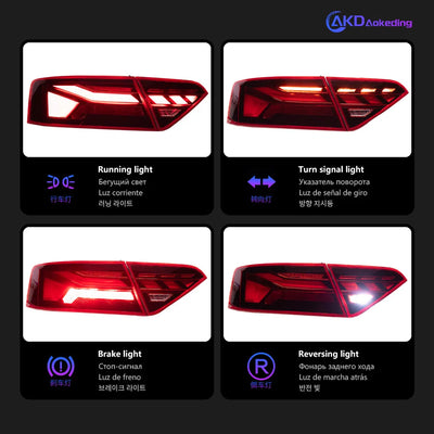Feux Arriere LED Audi A5 S5 2008-2020 4 Pieces - vue arrière - Becquet Voiture