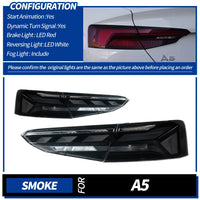 Feux Arriere LED Audi A5 S5 2008-2020 4 Pieces - vue de face 2 - Becquet Voiture