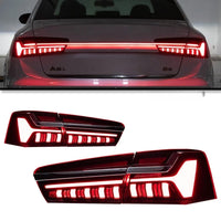 LED-Rückleuchten Audi A6 C7 (2012–2015) Plug & Play dynamisch - Seitenansicht - Becquet Voiture
