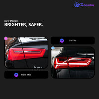 Feux Arriere LED Audi A6 C7 2012-2015 Set 4 Pieces - vue de profil - Becquet Voiture