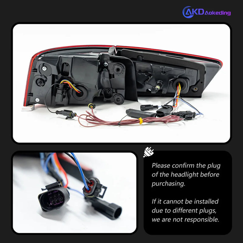 Feux Arriere LED Audi A6 C7 2012-2015 Set 4 Pieces - vue de trois-quarts - Becquet Voiture