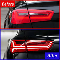 LED-Rückleuchten Audi A6 C7 S6 Fischgräten-Optik - Dreiviertelansicht - Becquet Voiture