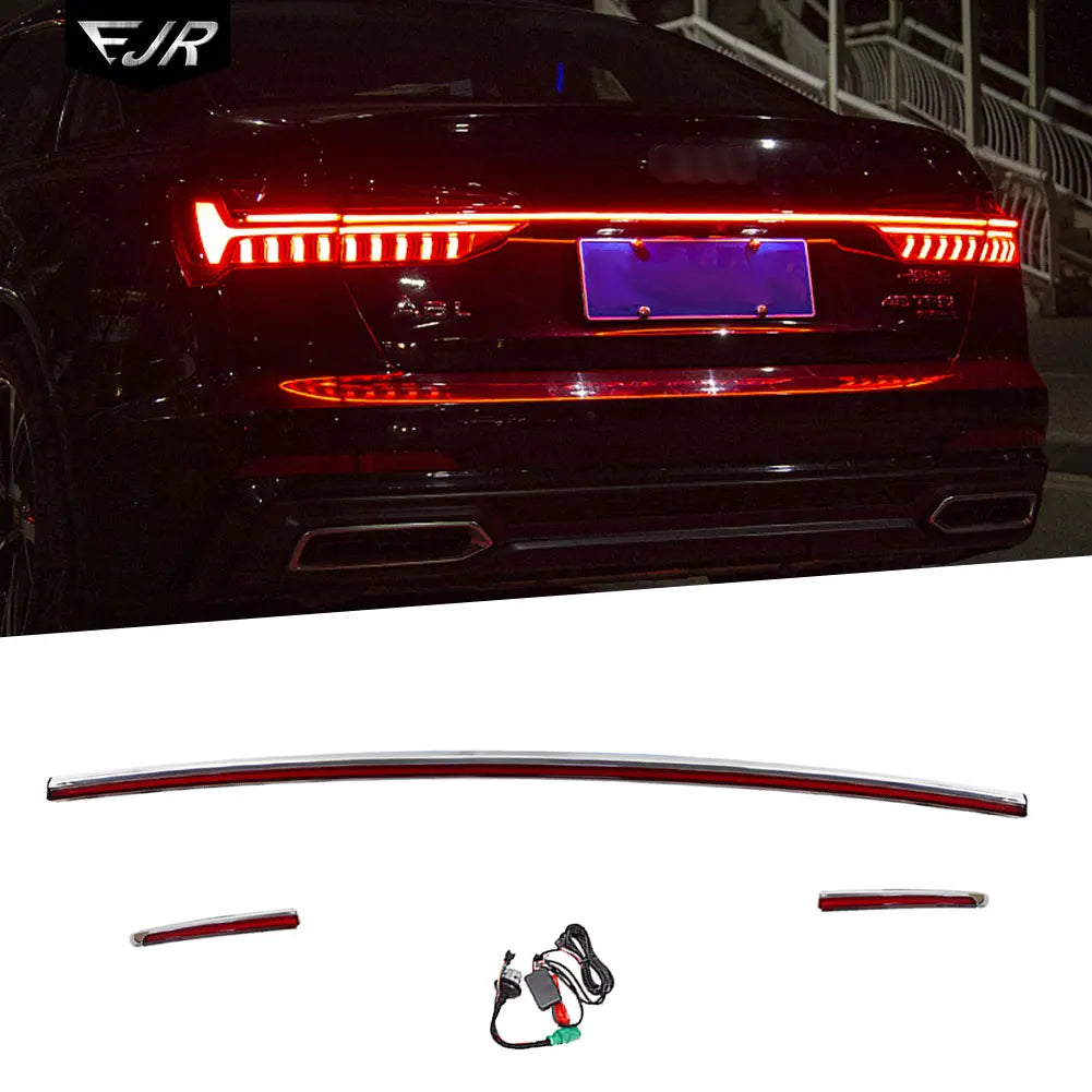 Feux Arrière LED Audi A6L 2019-2023 Traversant Look C8 - vue de face - Becquet Voiture
