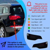 Audi Q7 2006-2015 LED Taillights with Start-up Animation - close-up view - Becquet Voiture