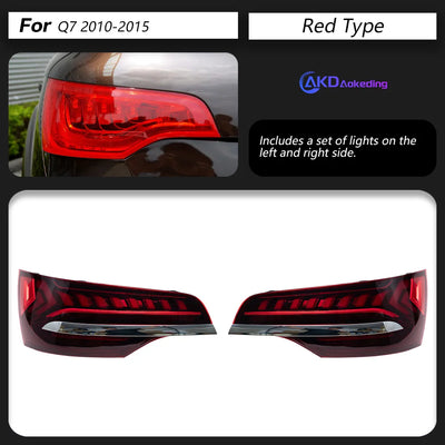 Feux Arriere LED Audi Q7 2006-2015 Style Tuning RS - vue de dessus - Becquet Voiture