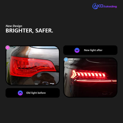 Feux Arriere LED Audi Q7 2006-2015 Style Tuning RS - vue de profil - Becquet Voiture
