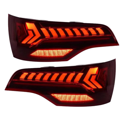 Feux Arriere LED Audi Q7 4L Noir Rouge Fonce - détail du montage - Becquet Voiture