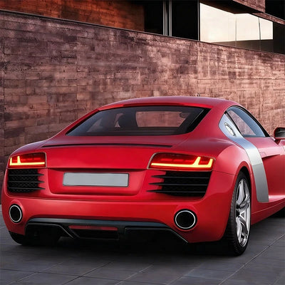Feux Arrière LED Audi R8 MK1 2007-2016 Plug and Play - installé sur véhicule - Becquet Voiture