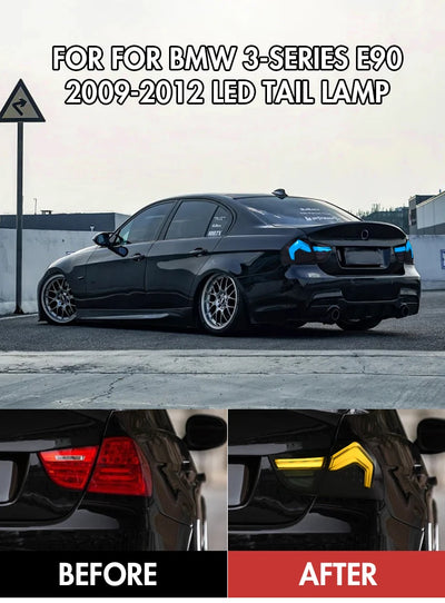 Feux Arrière LED BMW E90 Série 3 2009-2012 - vue de profil - Becquet Voiture