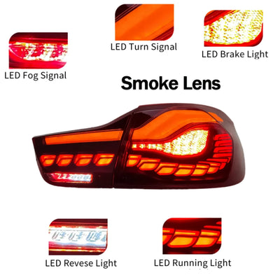 Feux Arrière LED BMW Série 3 F30 F31 F80 2013-2018 - installé sur véhicule - Becquet Voiture