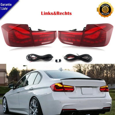 Feux Arrière LED BMW Série 3 F30 F80 2012-2018 - vue de face - Becquet Voiture