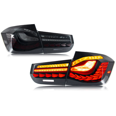 Feux Arrière LED BMW Série 3 F30 F80 M3 2011-2018 - installé sur véhicule - Becquet Voiture