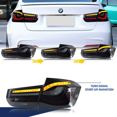 Feux Arrière LED BMW Série 3 F30 F80 M3 2011-2018 - vue de trois-quarts - Becquet Voiture