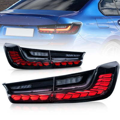 Feux Arrière LED BMW Série 3 G20 G80 M3 Dragon Scale - vue de profil - Becquet Voiture