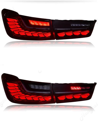Feux Arrière LED BMW Série 3 G20 G80 M3 Look M Performance - installé sur véhicule - Becquet Voiture