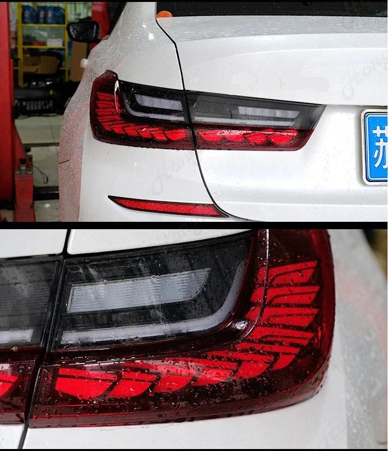 LED-Rückleuchten BMW 3er G20 G80 M3 Look M Performance - Seitenansicht - Becquet Voiture